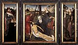 Hans Memling Canvas Paintings - Triptych of Adriaan Reins